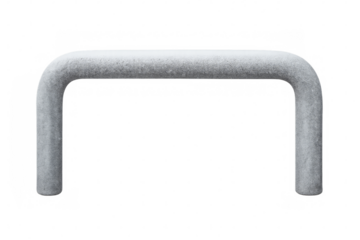 Handrail in winter covered with white snow