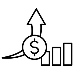 Market Gain Outline Icon