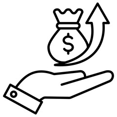Capital Growth Outline Icon
