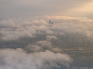 Wuhan Summer City Skyline Sunrise Scenery