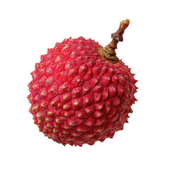 Close-up of a vibrant red lychee fruit