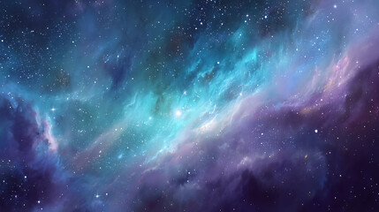 Naklejka premium Celestial Canvas Cosmic Cloud of Stars