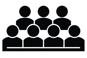 audience icon silhouette vector illustration
