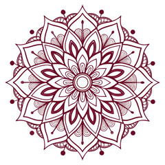 Abstract floral background with ornamental round lace flower vector illustration