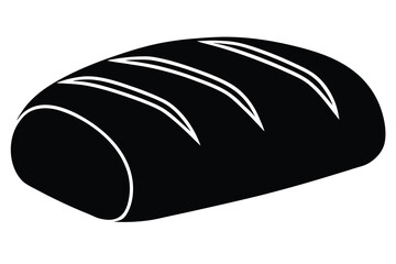 bread loaf icon silhouette vector illustration