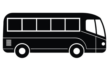 bus icon silhouette vector illustration