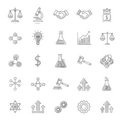 Business finance icon collection isolated on transparent background isolated on transparent background