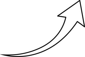 Upward curving arrow indicating progress and growth