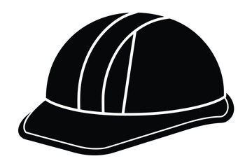 construction helmet icon silhouette vector illustration