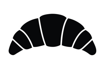 croissant icon silhouette vector illustration
