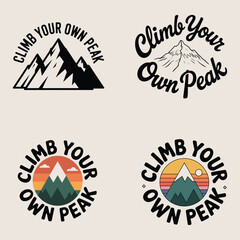Mountain peak adventure graphic mountains climb