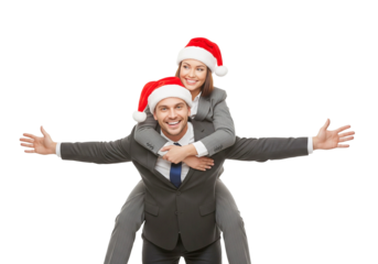 business couple feel happy 