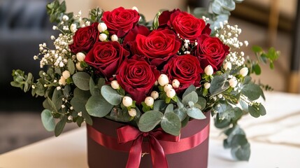 Bouquet Red Roses Box 
