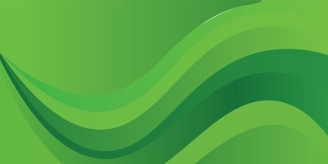 Fototapeta premium abstract green background with dynamic waves layer