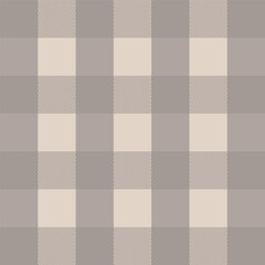 Set of four seamless tartan plaid patterns in shades of beige, tan, taupe and brown. Traditional checkered fabric texture for digital textile printing.