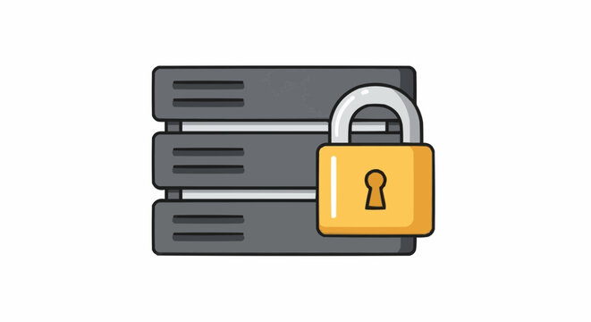 Secure server data protection icon vector scalable eps illustration technology