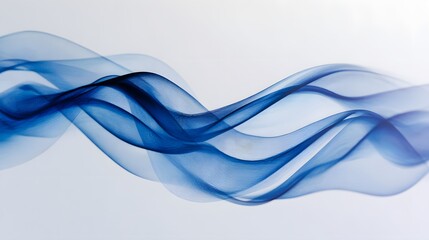 Naklejka premium Abstract flowing blue wave pattern on a light background