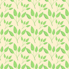 seamless pattern with leaves