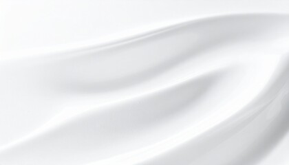Abstract white fabric creates a soft wave, smooth texture surface background with delicate flowing folds, minimal design, bright clean style, elegant atmosphere, calm impression, HD extra quality, ide