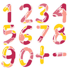 Colorful Artistic Number Set – Creative Decorative Font Design