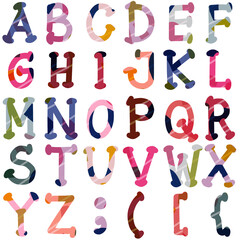 Colorful Artistic Alphabet Letter Set – Creative Decorative Font Design