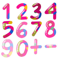 Colorful Artistic Number Set – Creative Decorative Font Design