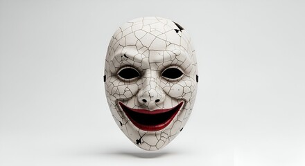 Cracked Mask Unveiling the Secrets of a Smile with Hints of Unease - Feedio_Whisk_1758521985631_og3rhu