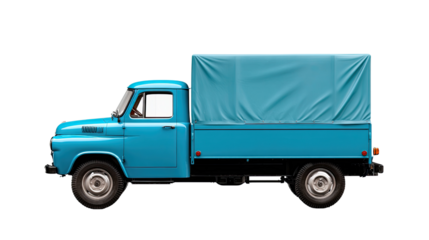 Vintage Blue Truck: An artistic rendering of a classic blue pickup truck. the old truck is a symbol of reliability and utility