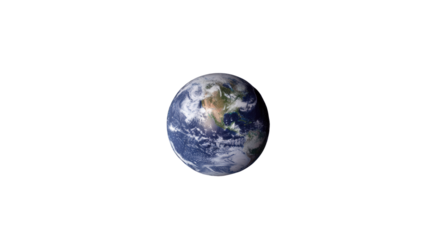 Global Sphere: A detailed view of planet earth, showcasing the intricate beauty of its continents, oceans, and atmosphere. It is a photo-realistic depiction of our home planet.