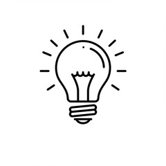 Light bulb idea flat vector icon
