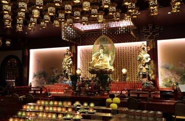 Obraz premium Temple de la dent de Bouddha - Singapore