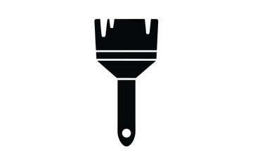 paintbrush icon silhouette vector illustration