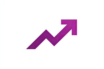 A magenta upward trending line graph icon