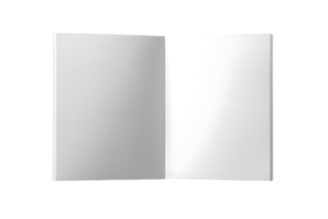 blank book page mockup Isolated on transparent background, cutout