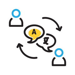 Vector multi color icon for Translate