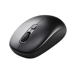 Dark gray wireless computer mouse, top-down view
