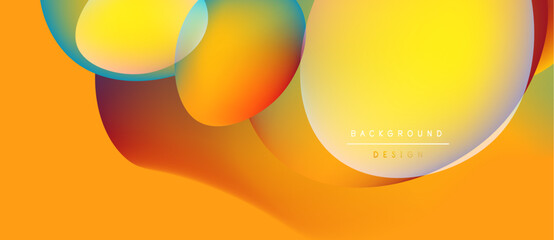 Abstract vibrant shapes overlap, creating dynamic golden hues. Smooth gradients suggest movement, warmth, modern design aesthetic.