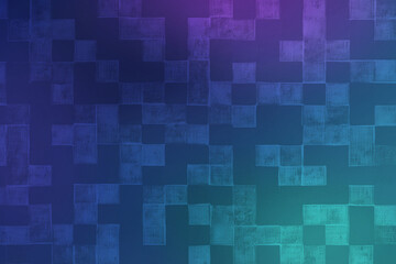 Cool toned abstract background with a subtle grid of squares, showcasing a smooth gradient from deep blue to teal, offering a modern and serene digital art aesthetic
