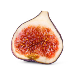 Piece of ripe fig isolated on white