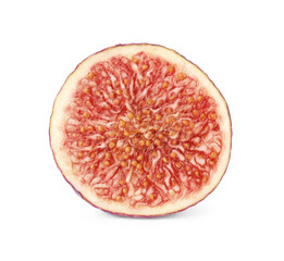 Piece of ripe fig isolated on white