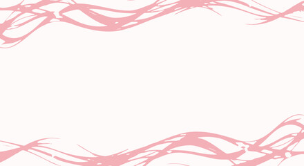 Elegant pink ribbon waves create a stunning modern frame for invitations, announcements, or graphic designs with a fresh, vibrant feel