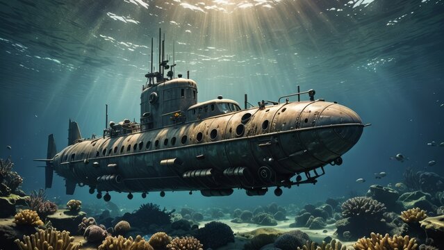 Ein altes U-Boot - &auml;hnlich der Nautilus von Jules Verne