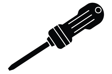screwdriver icon silhouette vector illustration
