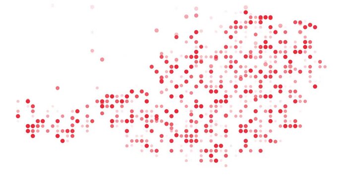Austria Border Revealed By Flying Dots