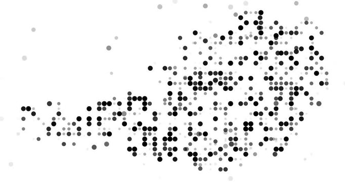 Post-Conceptual Circles Fly Assembling Austria's Map Outline