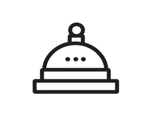 Modern Clean Hotel Service Icon Concept in Minimal Vector Artwork