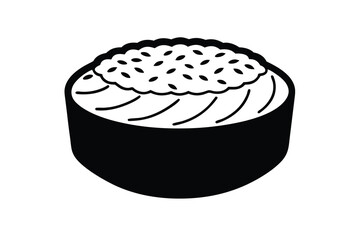 sushi icon silhouette vector illustration