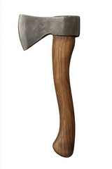 Small, sturdy axe with wooden handle, ideal for camping, chopping wood, or outdoor tasks