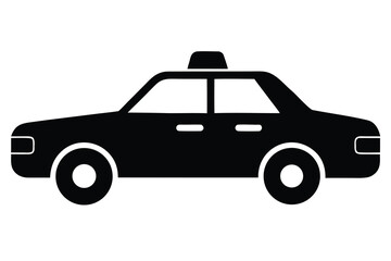 taxi icon silhouette vector illustration