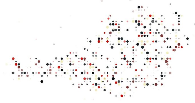 Austria National Shape Formed By Abstract Dots